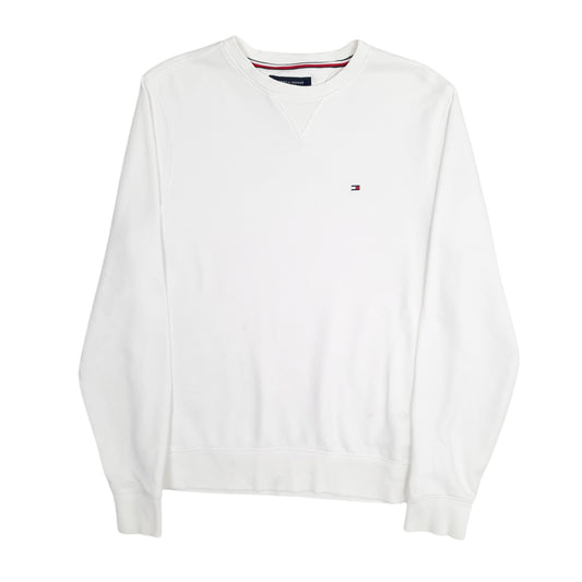 Mens White Tommy Hilfiger  Crewneck Jumper