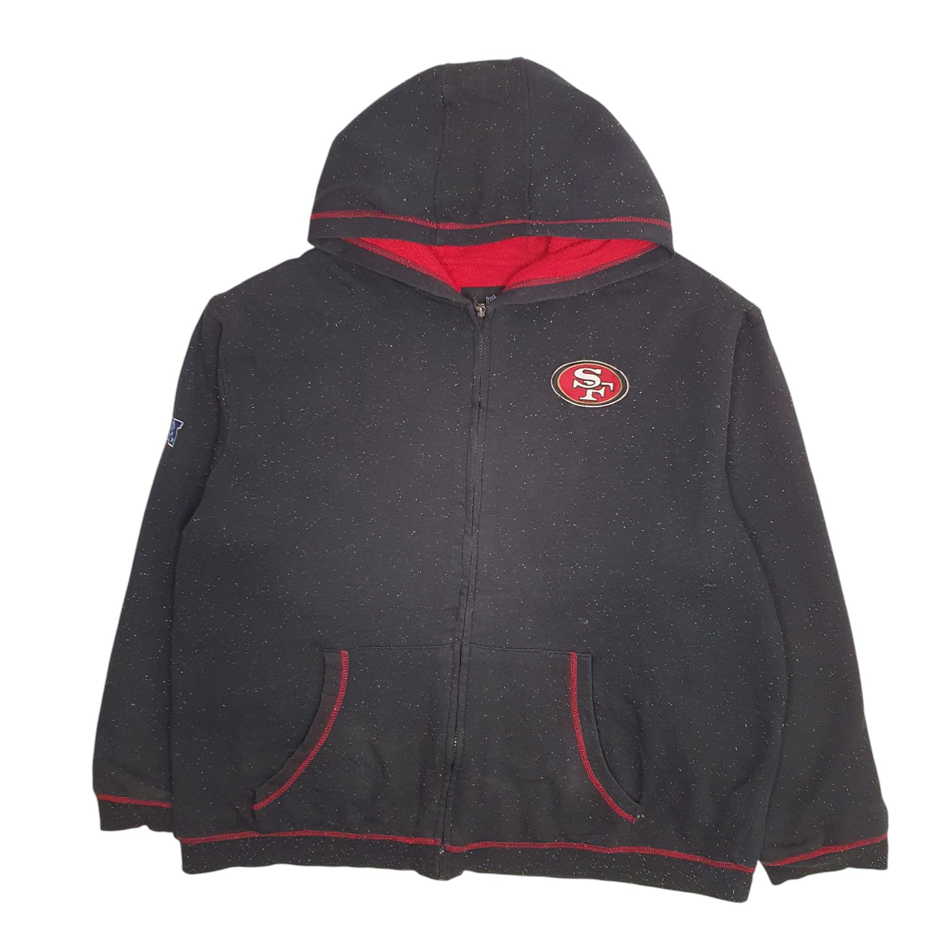 Mens Black NFL San Francisco 49ers Hoodie Full Zip Jumper
