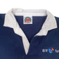 Mens Navy Barbarian BT Rugby Crewneck Polo Shirt