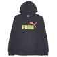 Mens Black Puma Spellout Hoodie Jumper