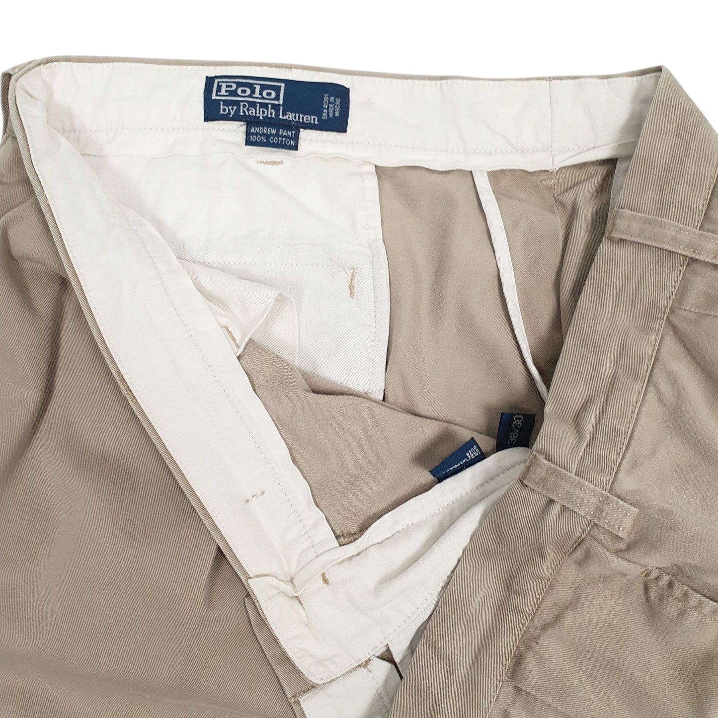 Mens Brown Polo Ralph Lauren Andrew Pant Vintage 90s Pleated  Trousers