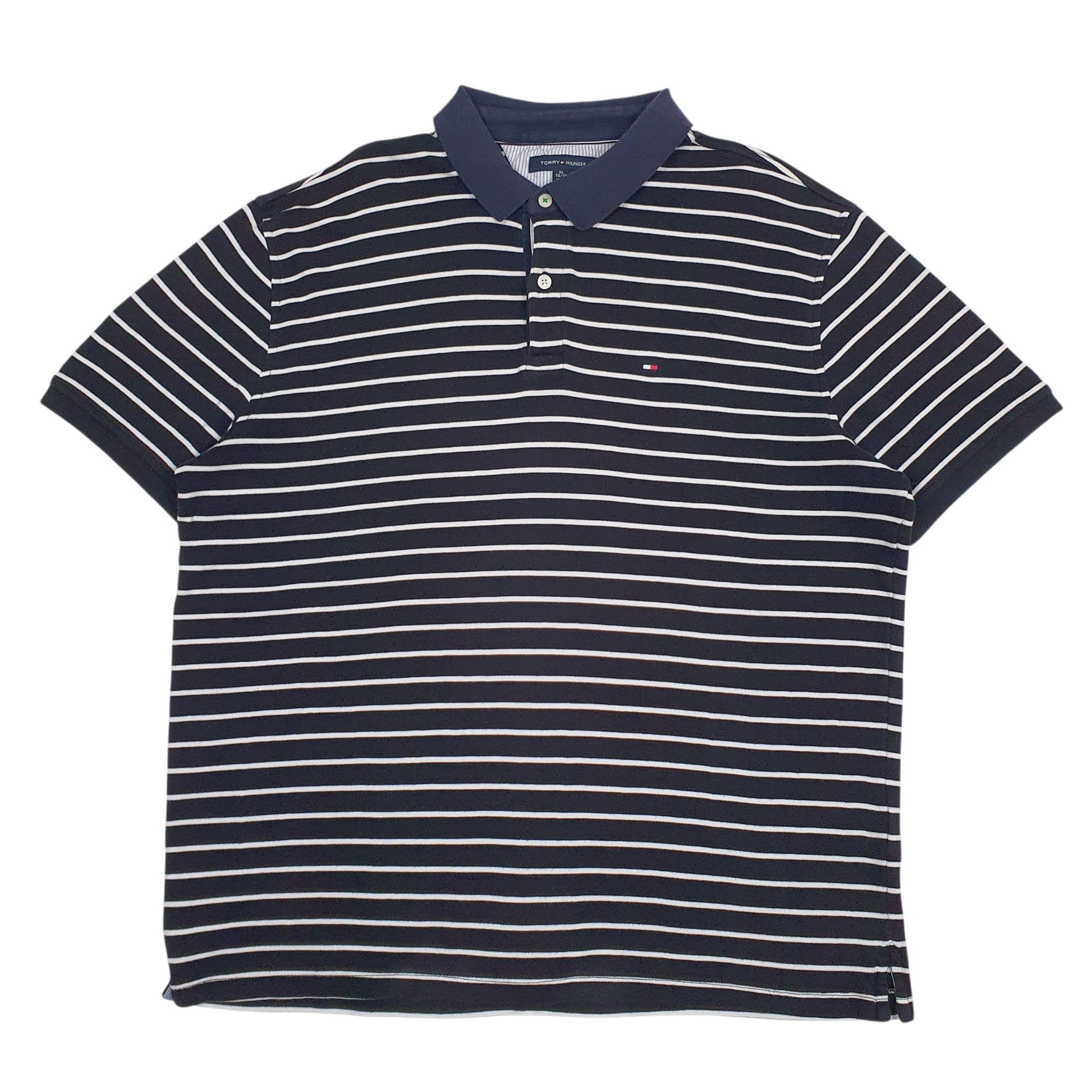 Mens Black Tommy Hilfiger  Short Sleeve Polo Shirt