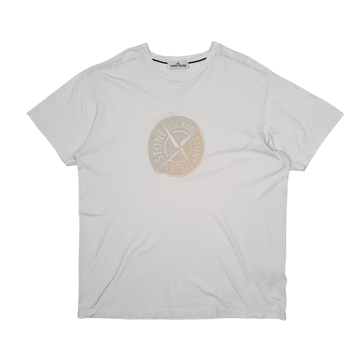 Mens White Stone Island  Short Sleeve T Shirt