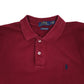 Mens Burgundy Polo Ralph Lauren Custom Slim Fit  Polo Shirt