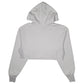 Womens White Champion Crop Top Reverse Weave Hoodie Jumper