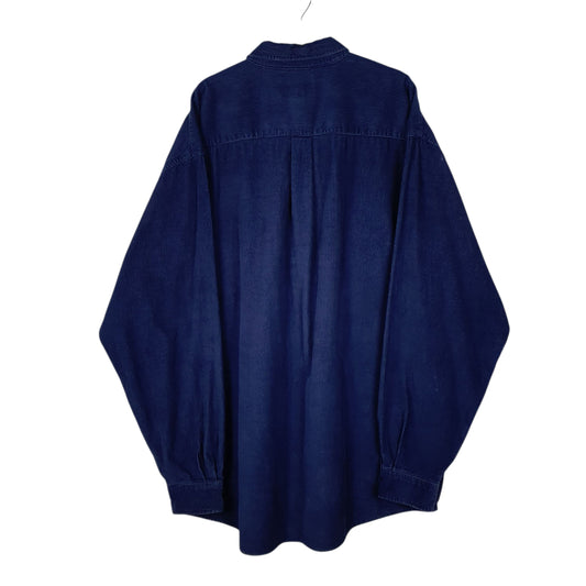 Mens Navy Eddie Bauer Corduroy Vintage 90s  Shirt
