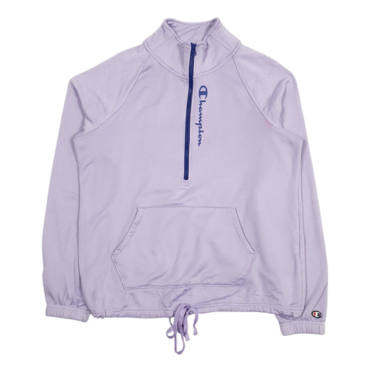 Womens Purple Champion  Quarter Zip Jumper