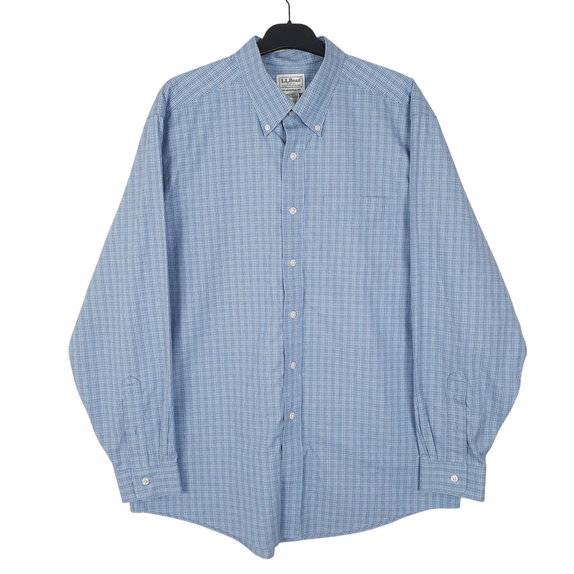 Mens Blue L.L.Bean  Long Sleeve Shirt