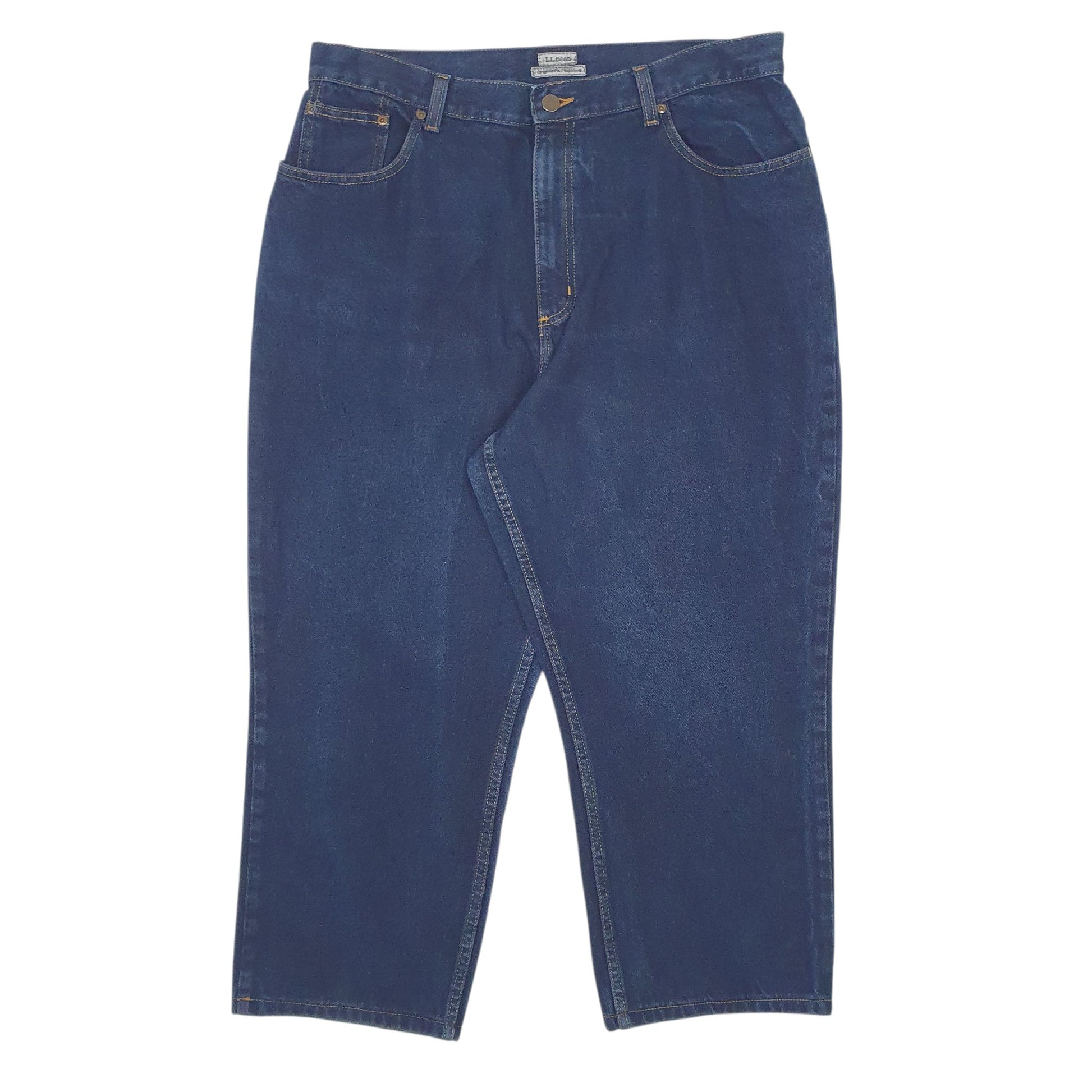 Womens Navy L.L.Bean  Relaxed JeansW38 L25