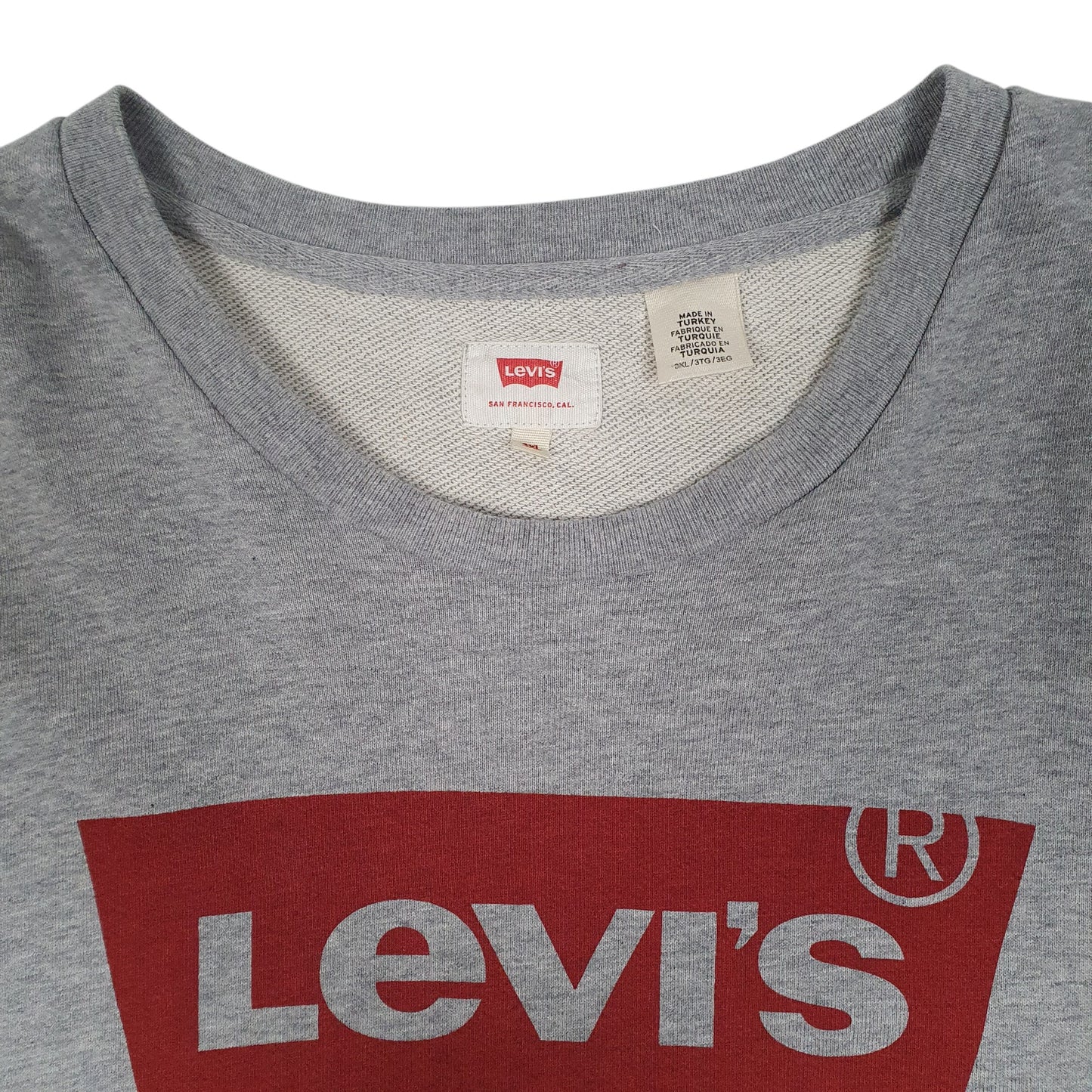 Mens Grey Levis  Crewneck Jumper