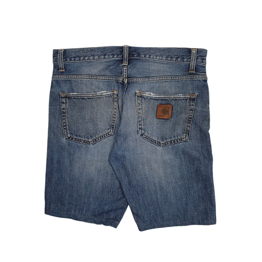 Mens Blue Carhartt   Shorts