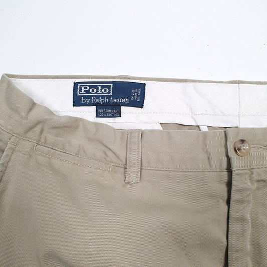 Mens Beige Polo Ralph Lauren Vintage 90s Preston Pant  Trousers