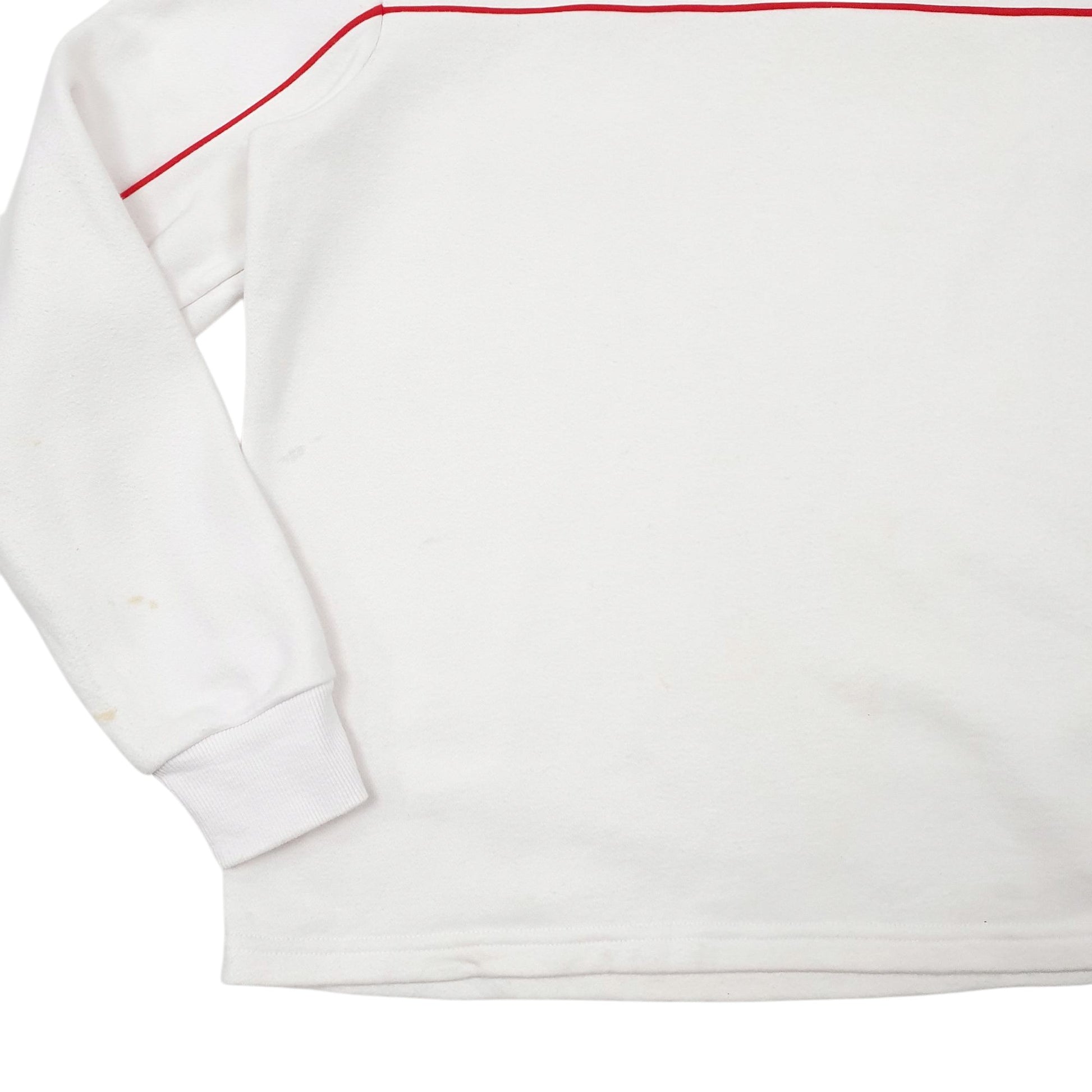 Mens White Fila  Crewneck Jumper