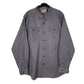 Mens Grey Wrangler  Long Sleeve Shirt