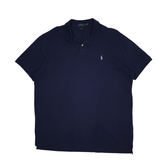 Mens Navy Polo Ralph Lauren Slim Fit Short Sleeve Polo Shirt