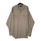 Mens Beige Polo Ralph Lauren Vintage 1990s Military Long Sleeve Shirt