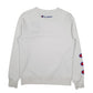 Mens White Champion  Crewneck Jumper