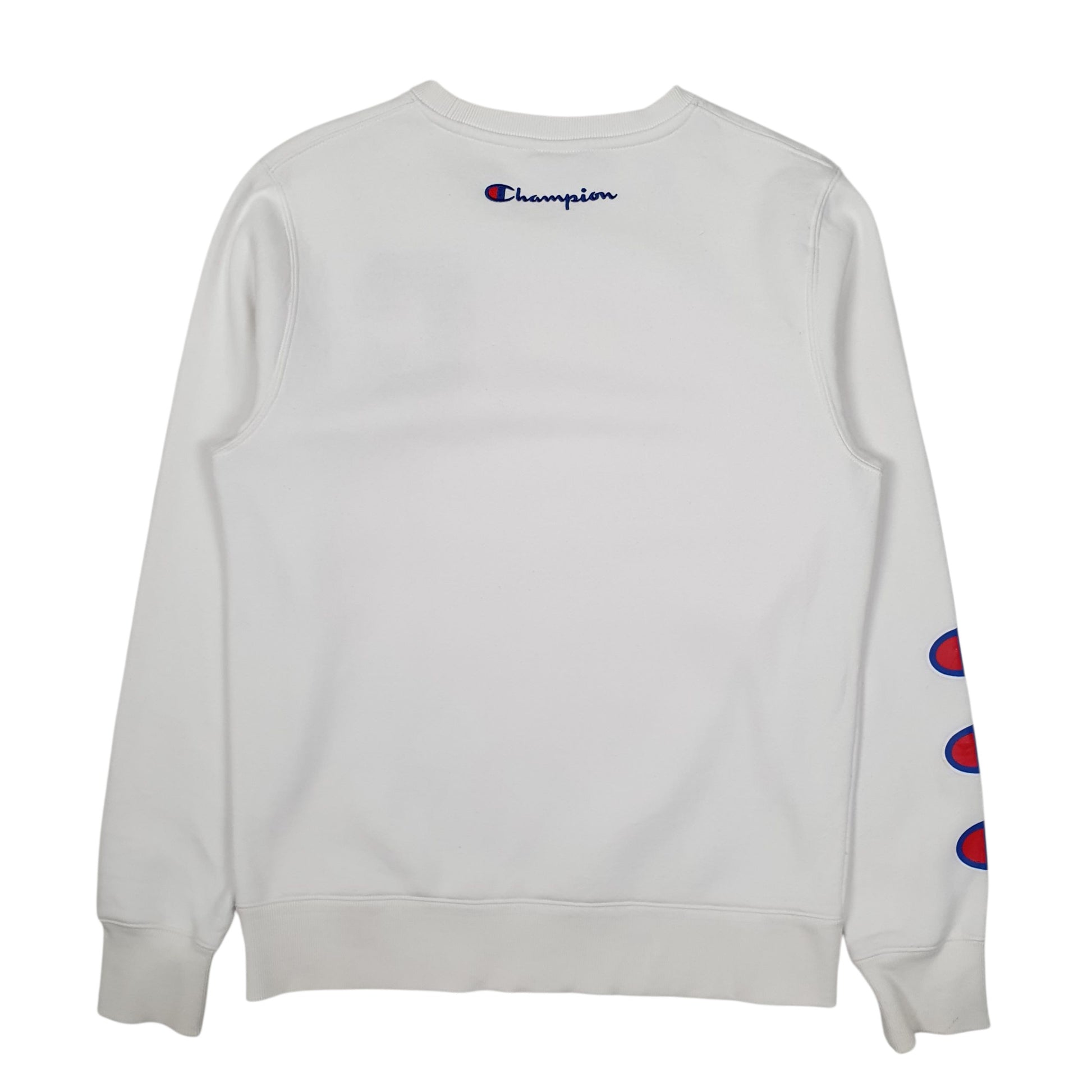 Mens White Champion  Crewneck Jumper