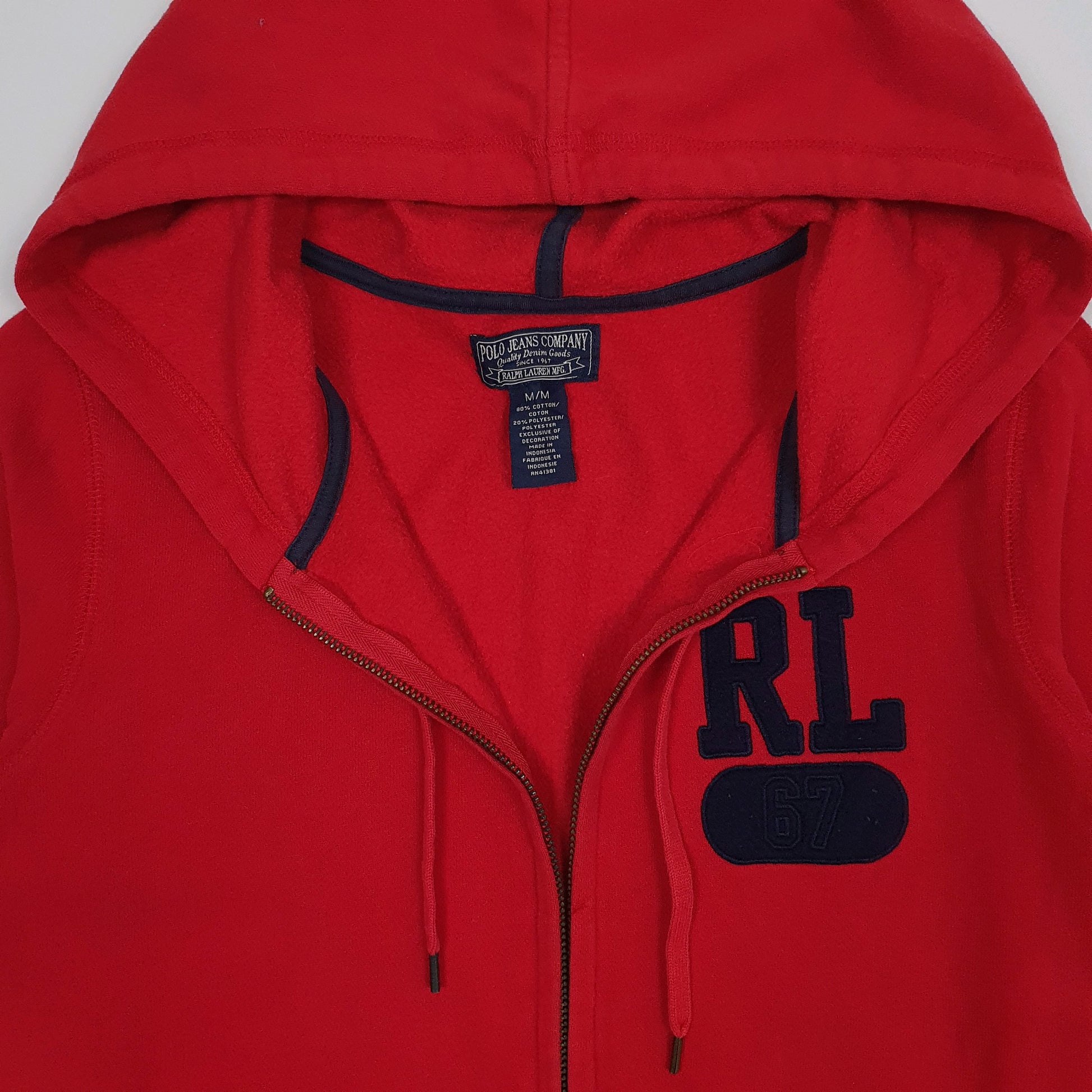 Womens Red Ralph Lauren Polo Jeans Co Hoodie Full Zip Jumper