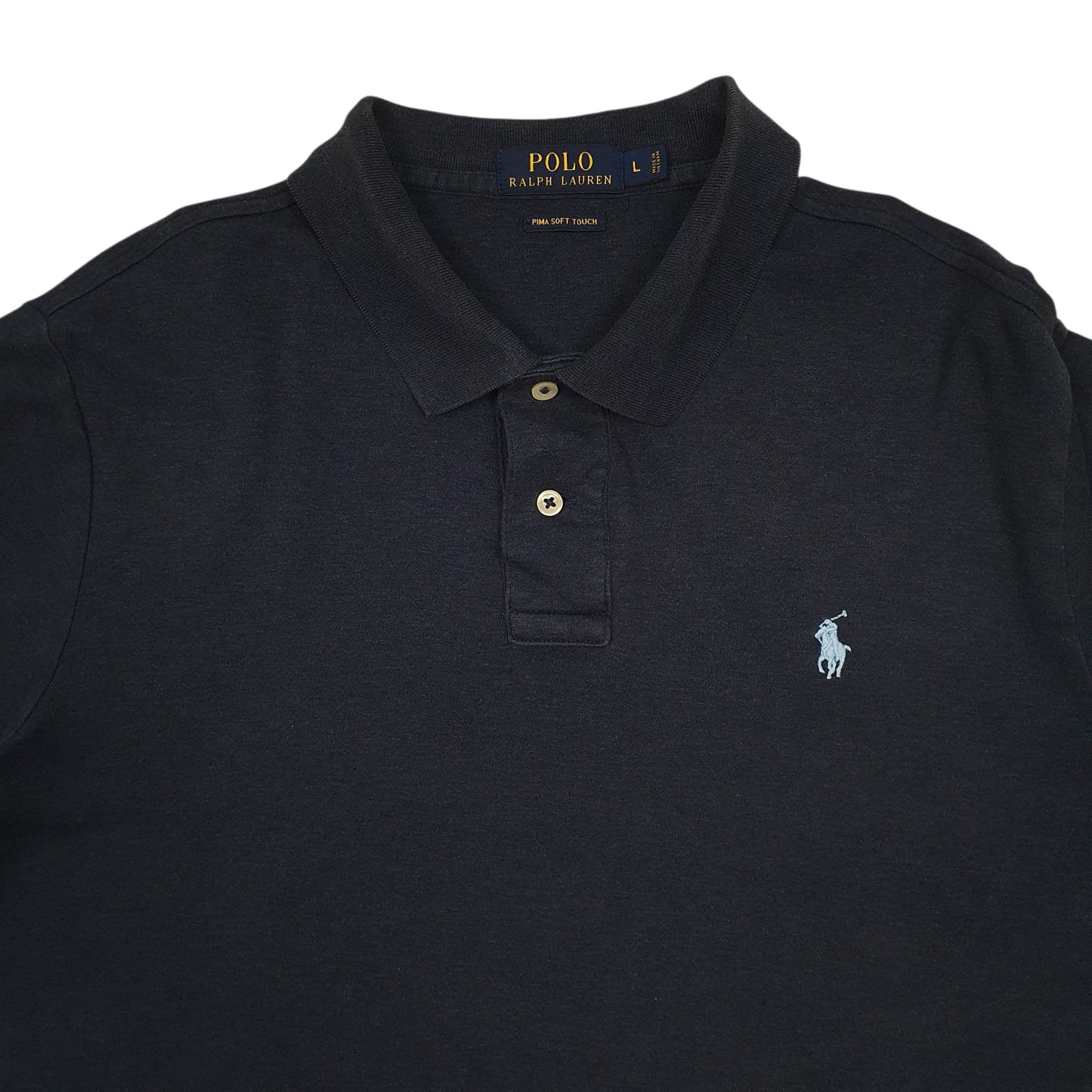 Mens Navy Polo Ralph Lauren Pima Soft Touch  Polo Shirt
