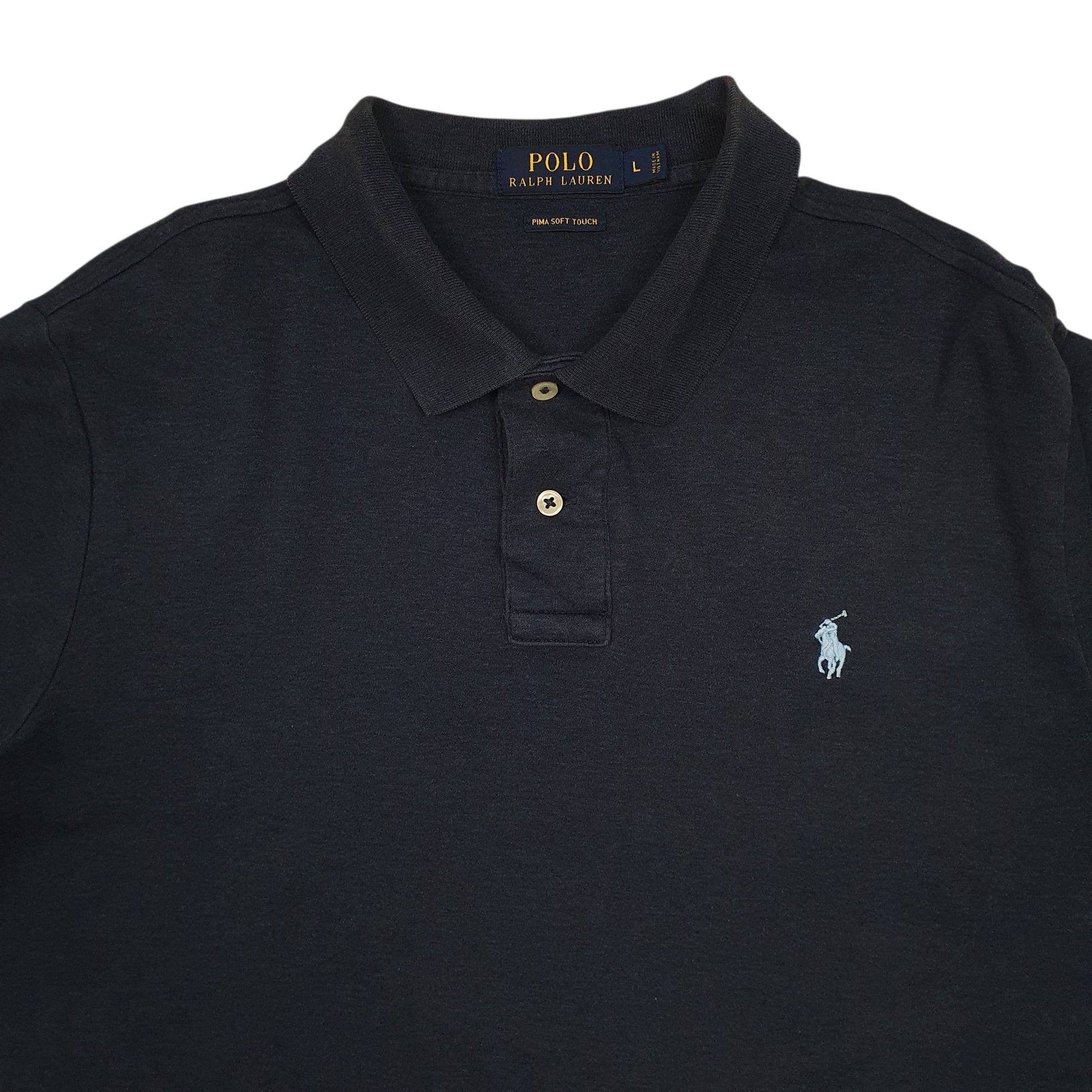 Mens Navy Polo Ralph Lauren Pima Soft Touch  Polo Shirt
