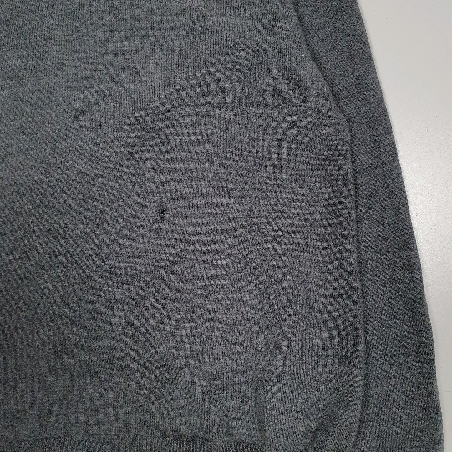 Mens Grey Burberry  V Neck Jumper
