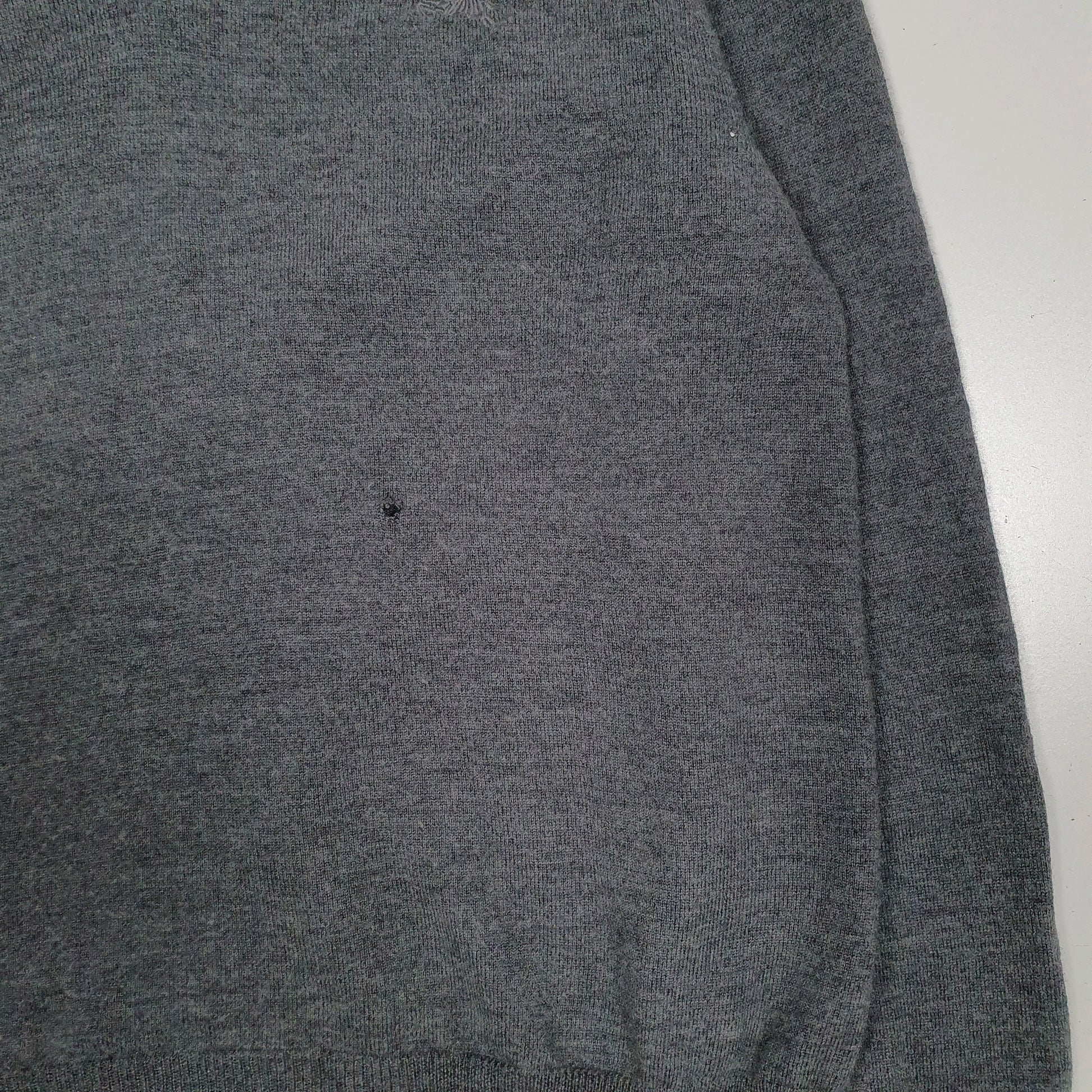 Mens Grey Burberry  V Neck Jumper