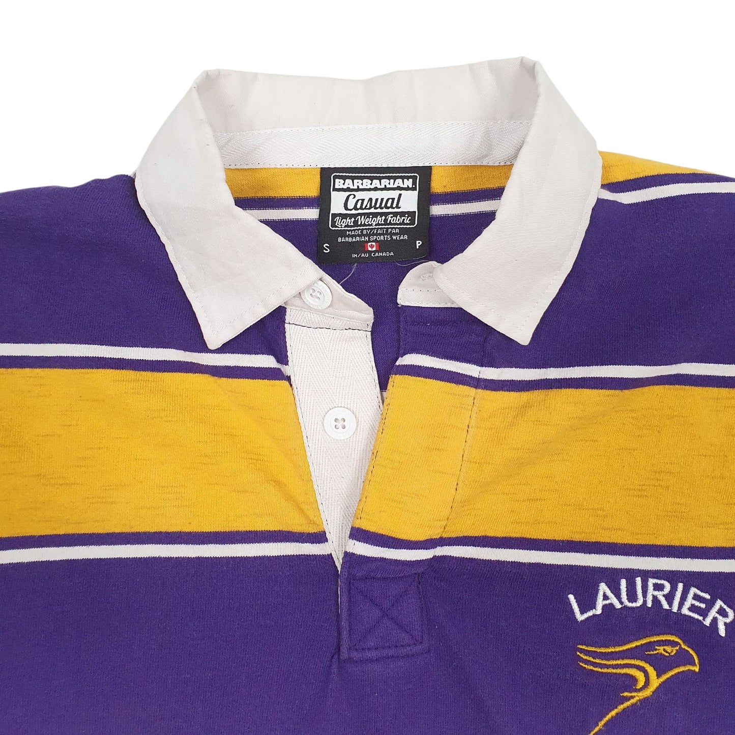 Mens Purple Barbarian Rugby Lightweight Hoodie Polo Shirt