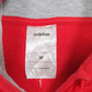 Mens Red Adidas Spellout Hoodie Jumper
