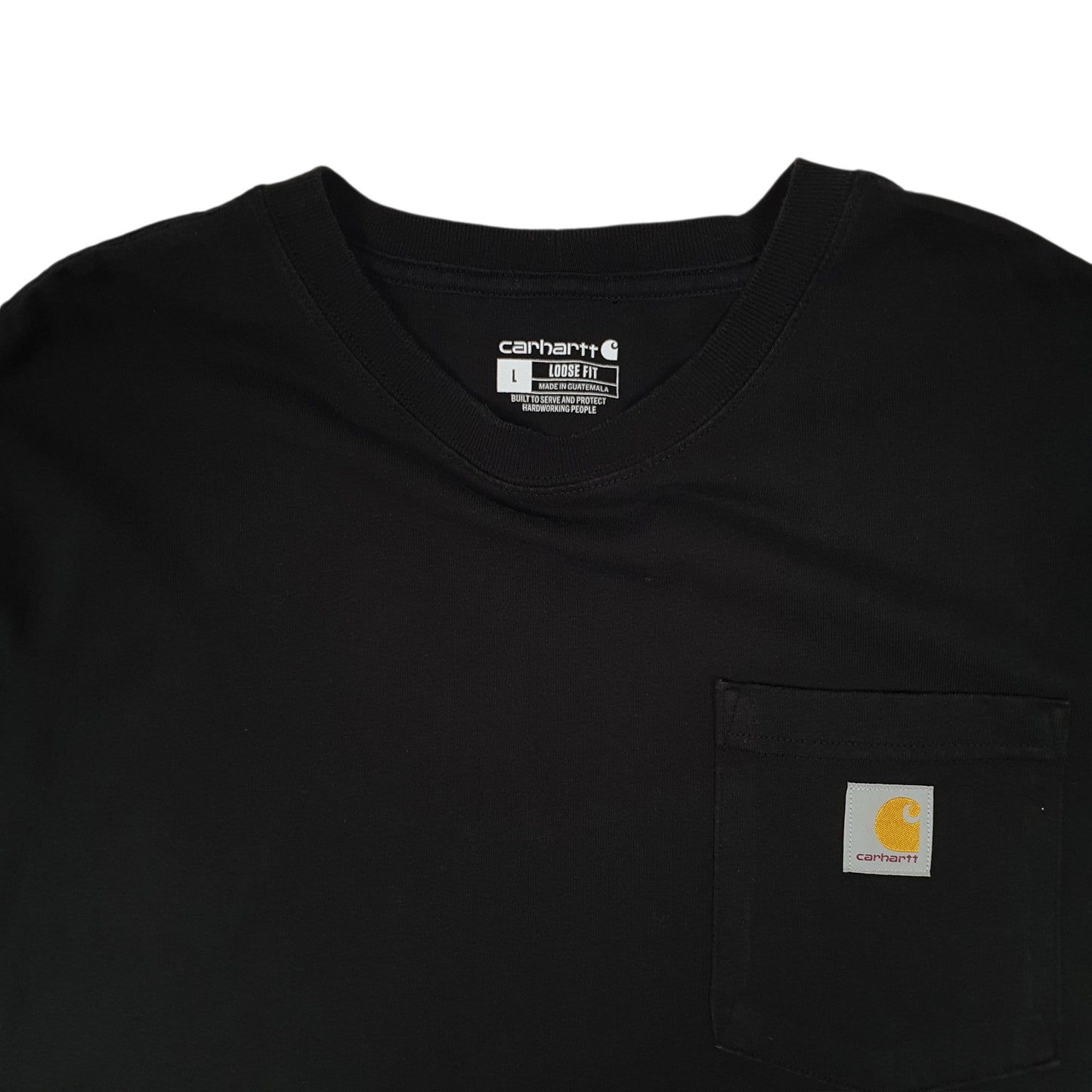 Mens Black Carhartt   T Shirt