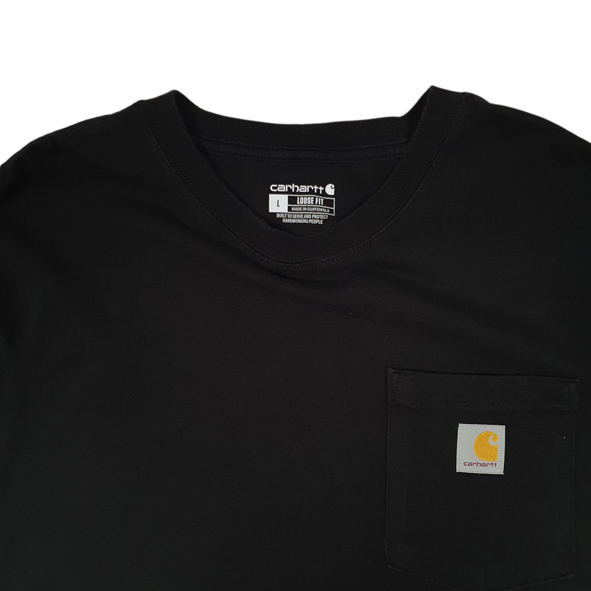Mens Black Carhartt   T Shirt