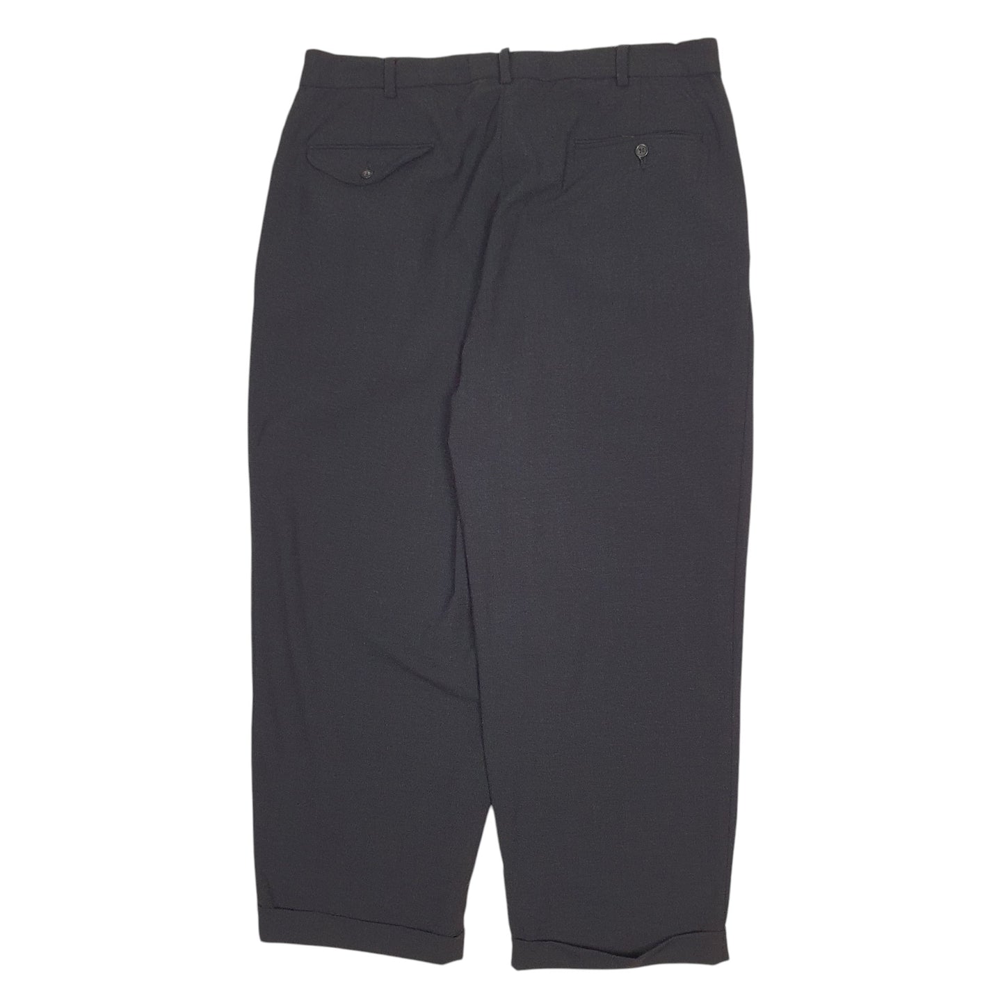 Mens Black Polo Ralph Lauren Double Pleated Vintage 90s  Trousers