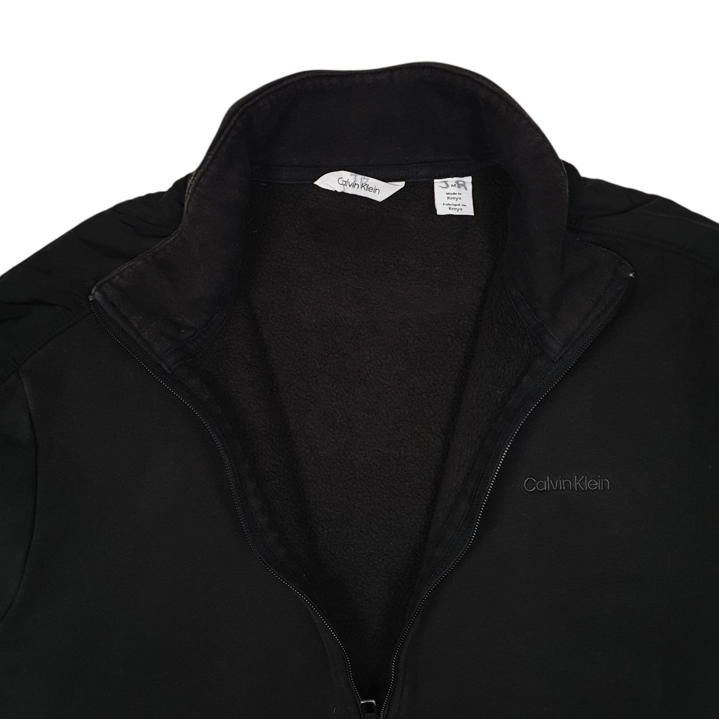 Mens Black Calvin Klein  Full Zip Jumper