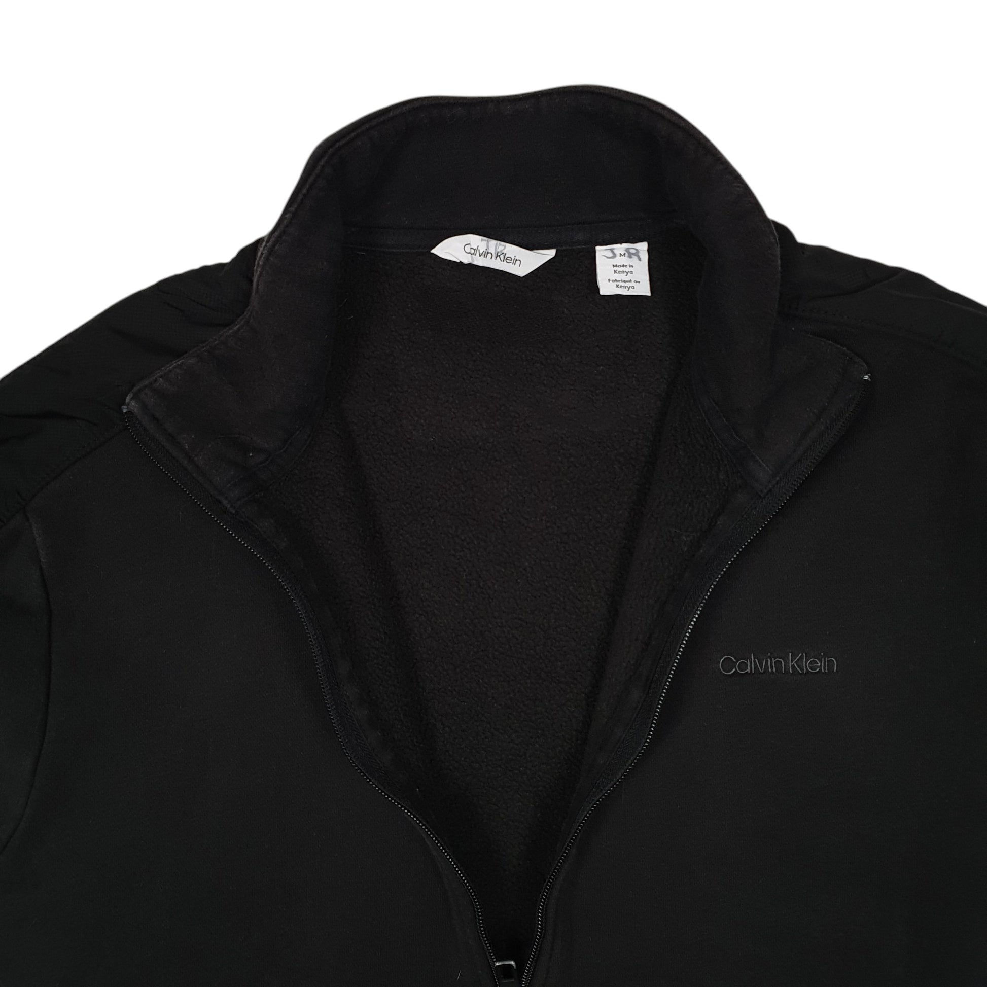 Mens Black Calvin Klein  Full Zip Jumper