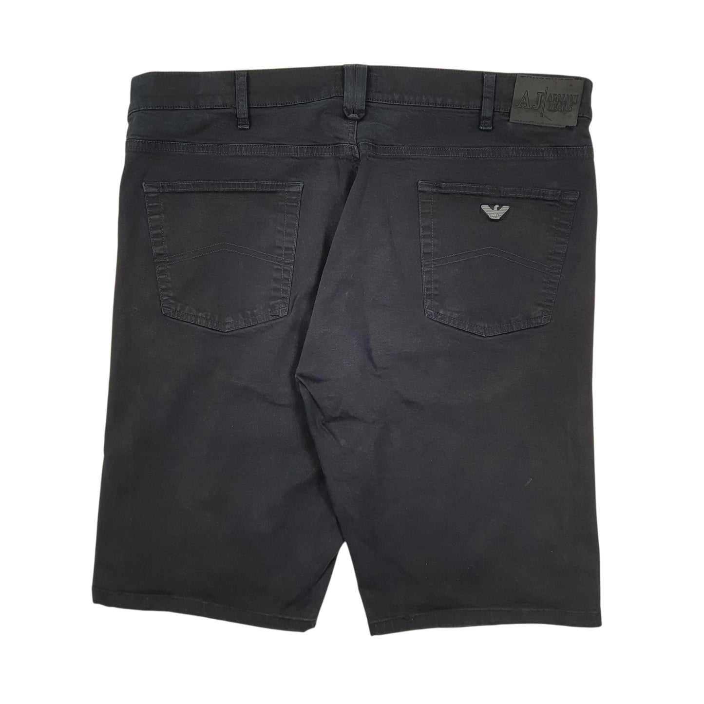 Mens Black Armani Jeans   Shorts