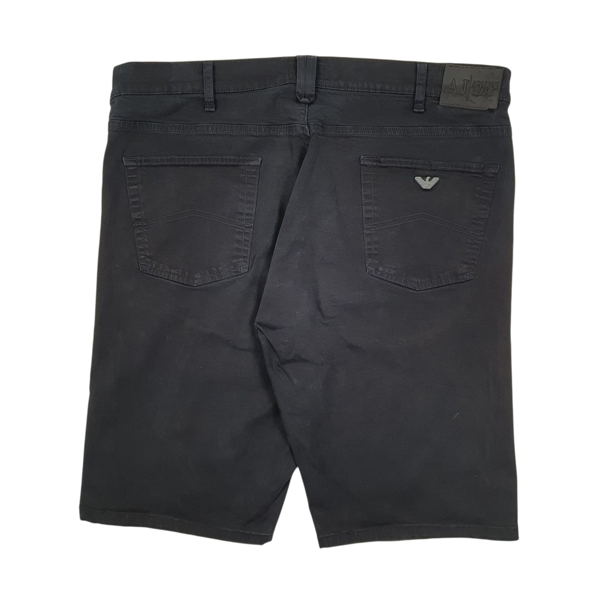 Mens Black Armani Jeans   Shorts