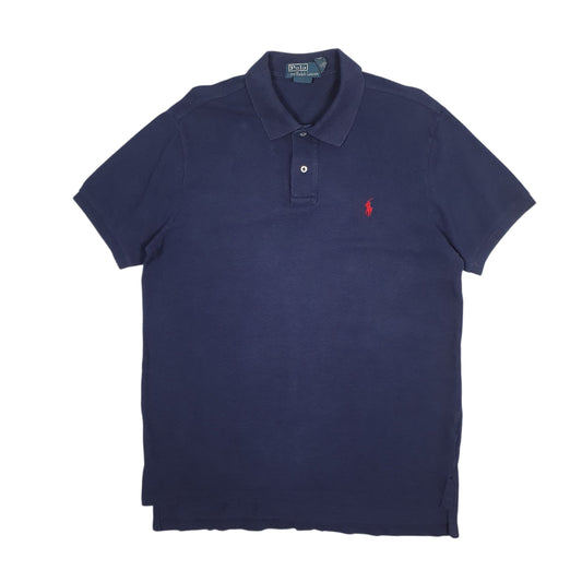 Mens Navy Polo Ralph Lauren Custom Fit Short Sleeve Polo Shirt