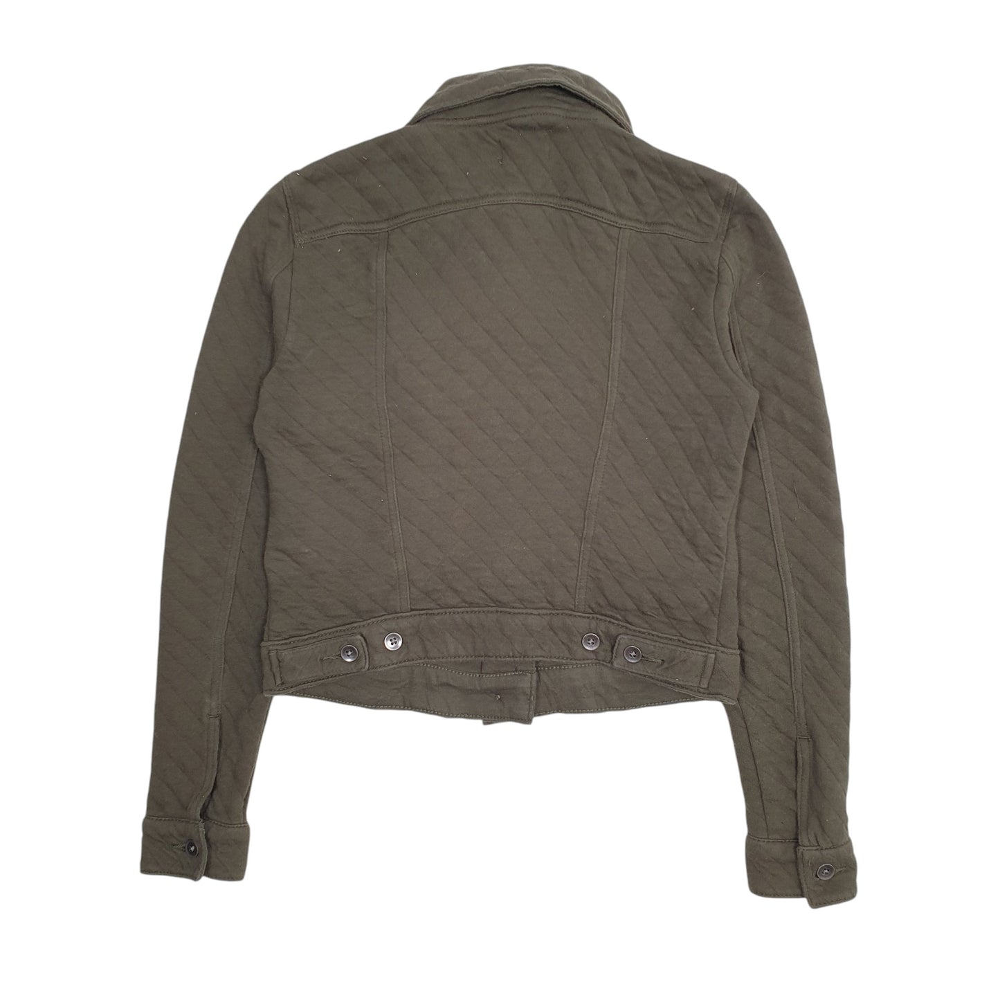 Womens Green Levis Quilted Full Zip Coat