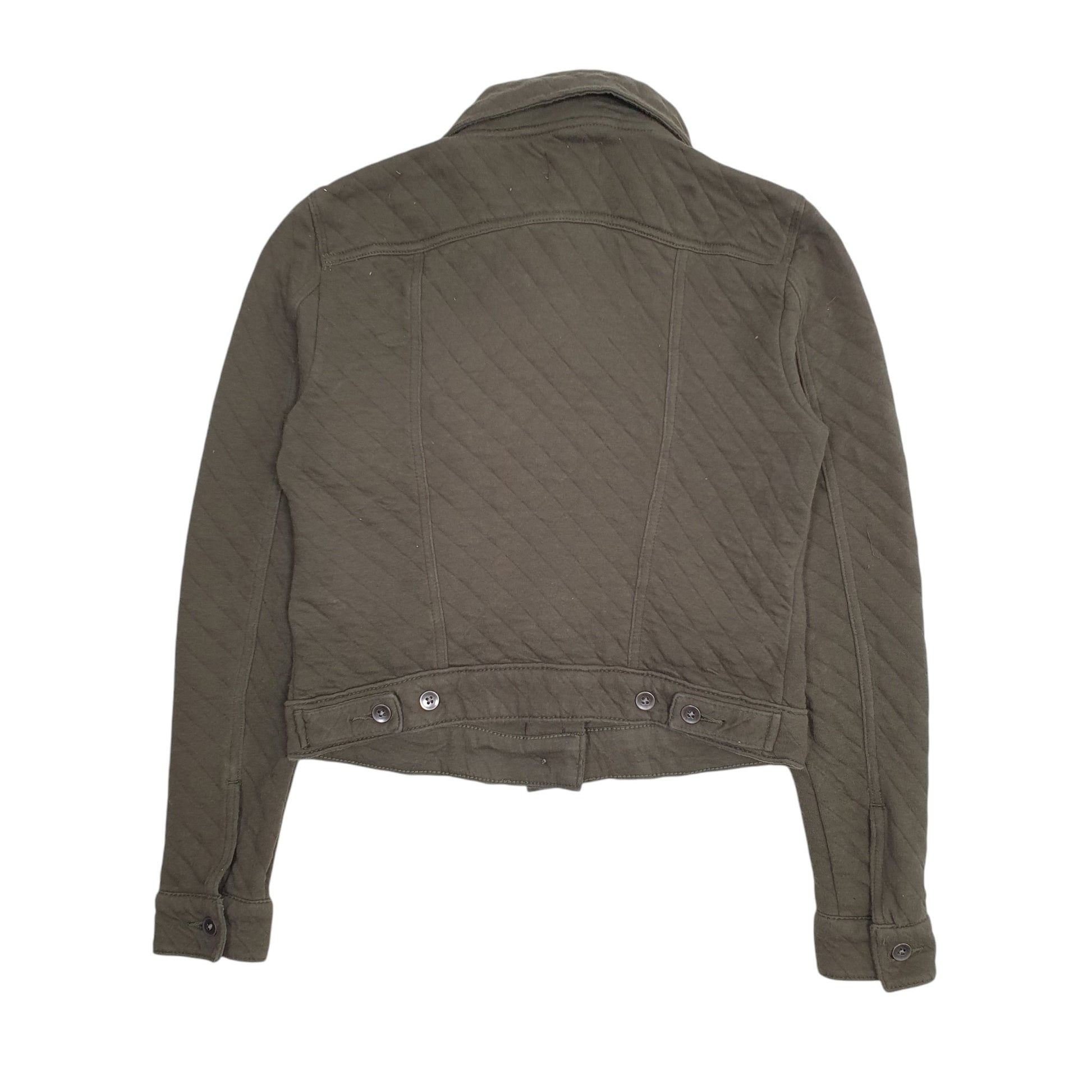 Womens Green Levis Quilted Full Zip Coat