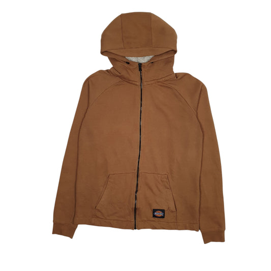 Mens Tan Dickies Hoodie Full Zip Jumper