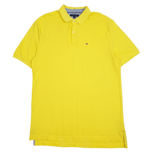 Mens Yellow Tommy Hilfiger  Short Sleeve Polo Shirt
