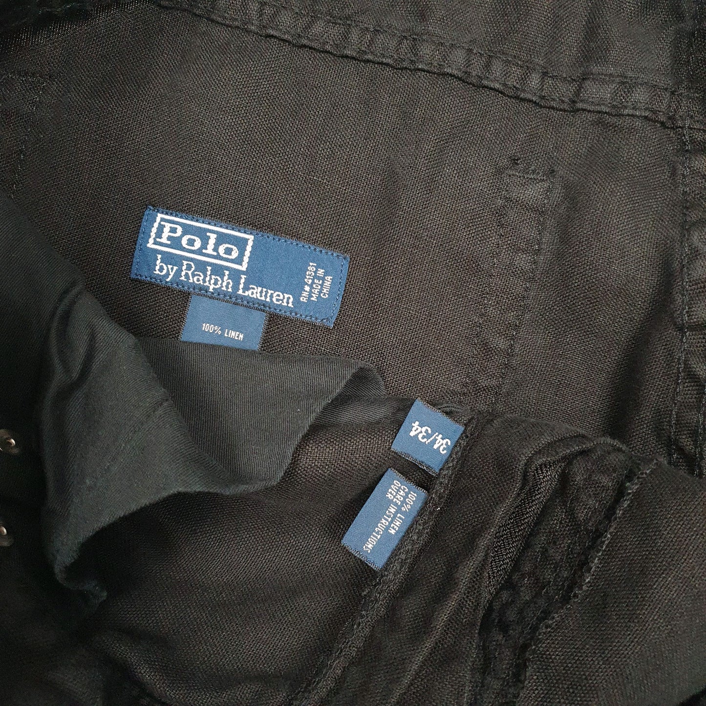 Mens Black Polo Ralph Lauren   Trousers