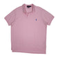 Mens Pink Polo Ralph Lauren Custom Fit Short Sleeve Polo Shirt