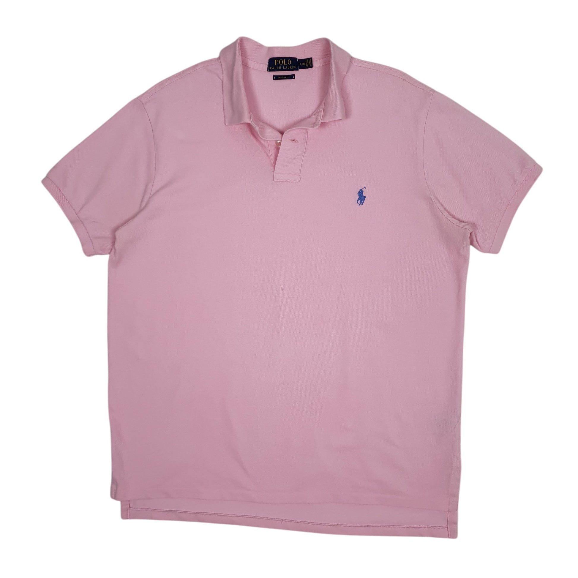 Mens Pink Polo Ralph Lauren Custom Fit Short Sleeve Polo Shirt