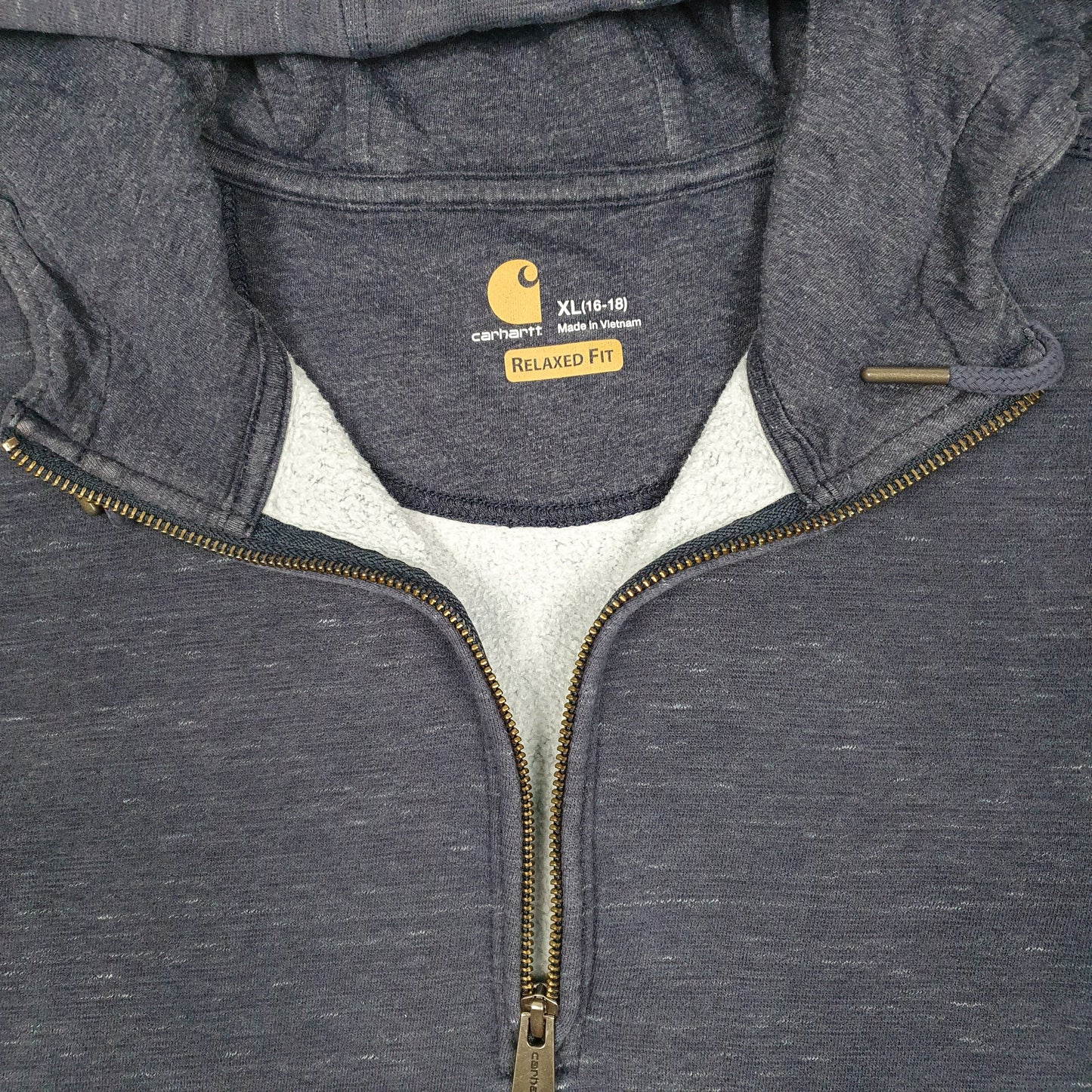 Womens Navy Carhartt Quarter Zip Hoodie Jumper