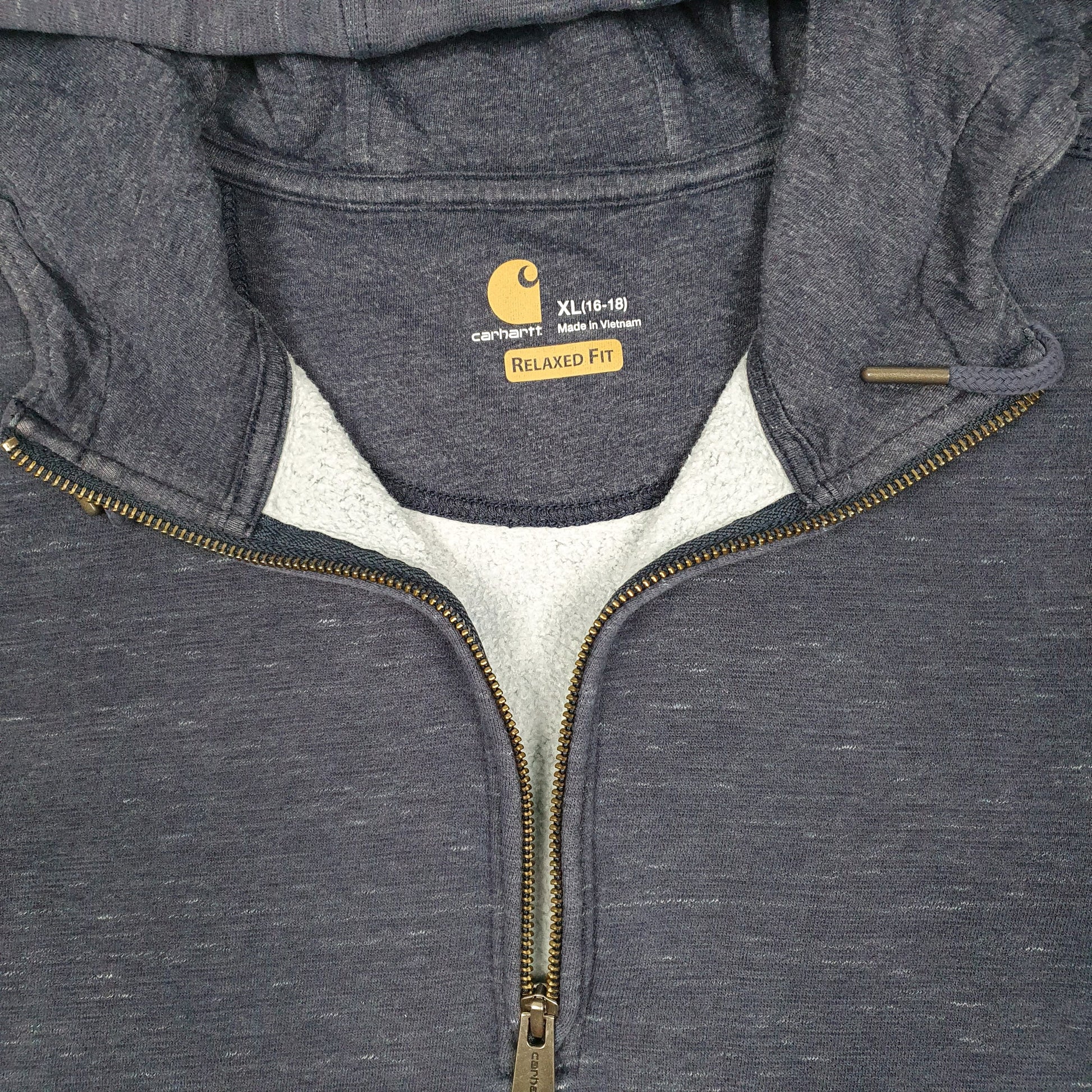Womens Navy Carhartt Quarter Zip Hoodie Jumper
