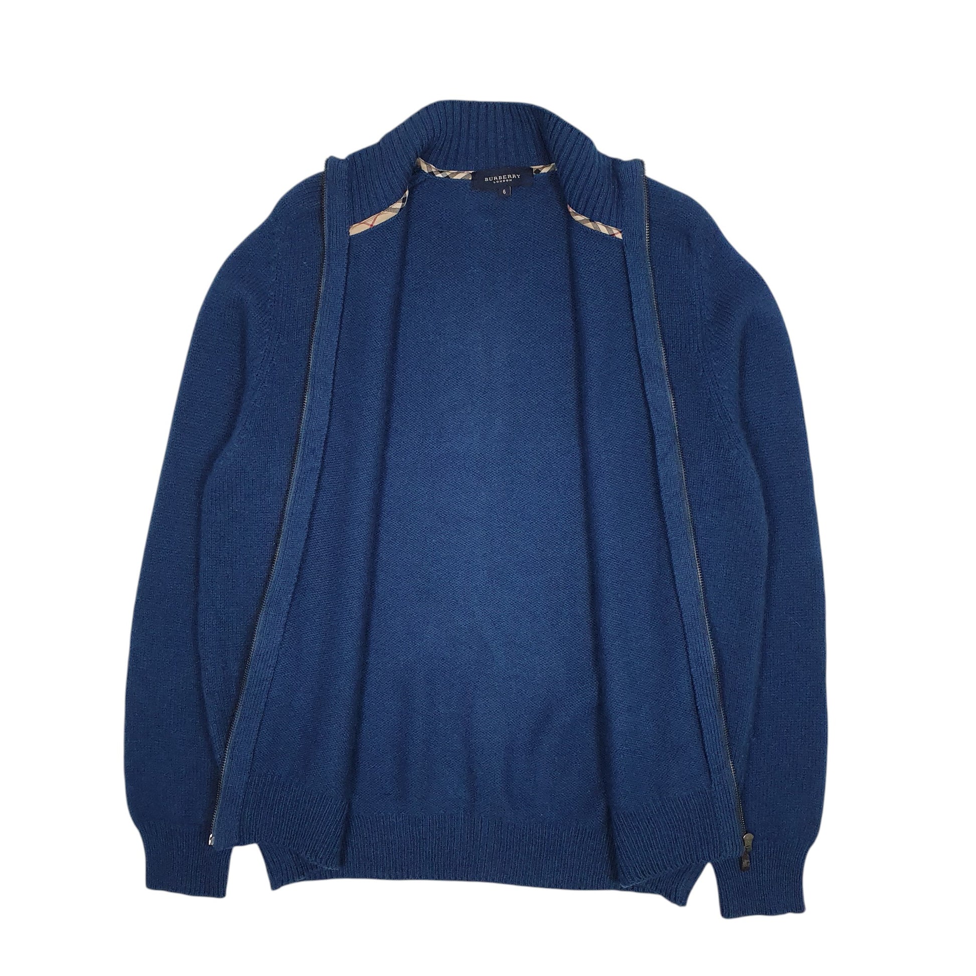 Mens Blue Burberry  Full Zip Jumper