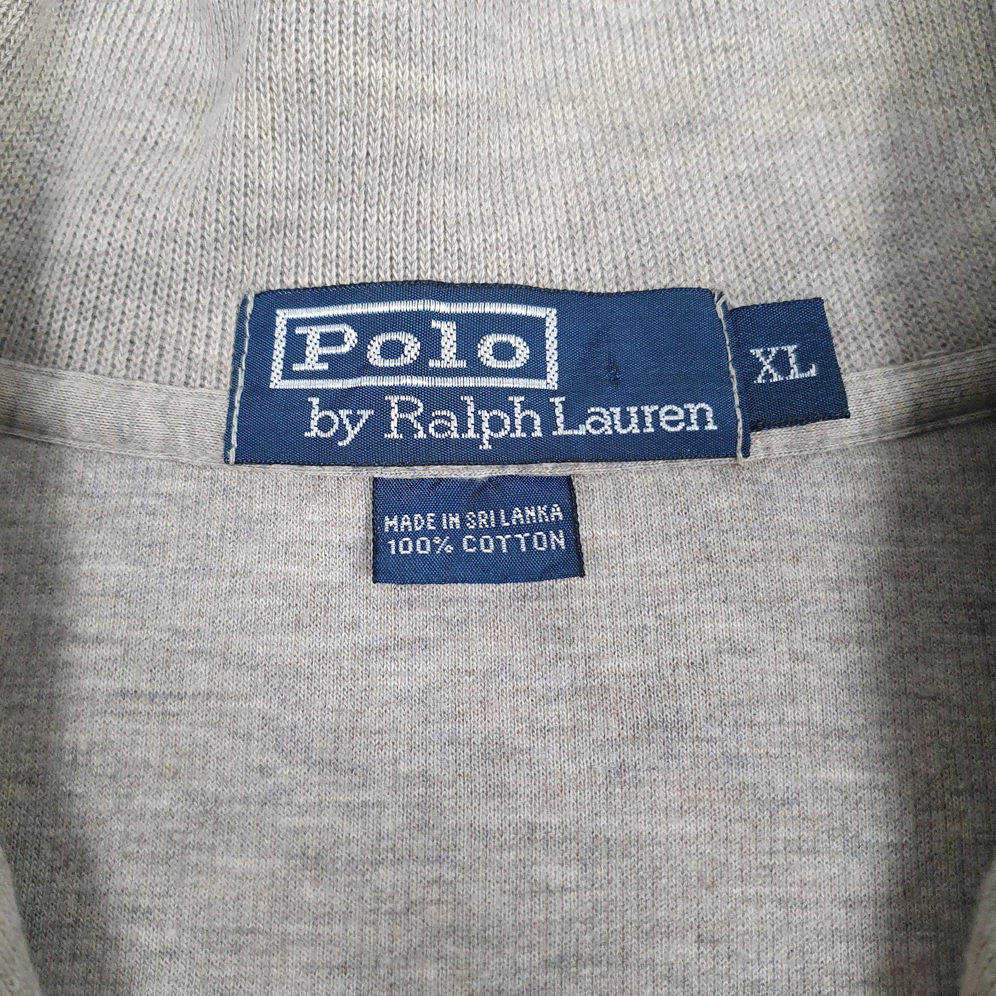 Mens Grey Polo Ralph Lauren  Quarter Zip Jumper