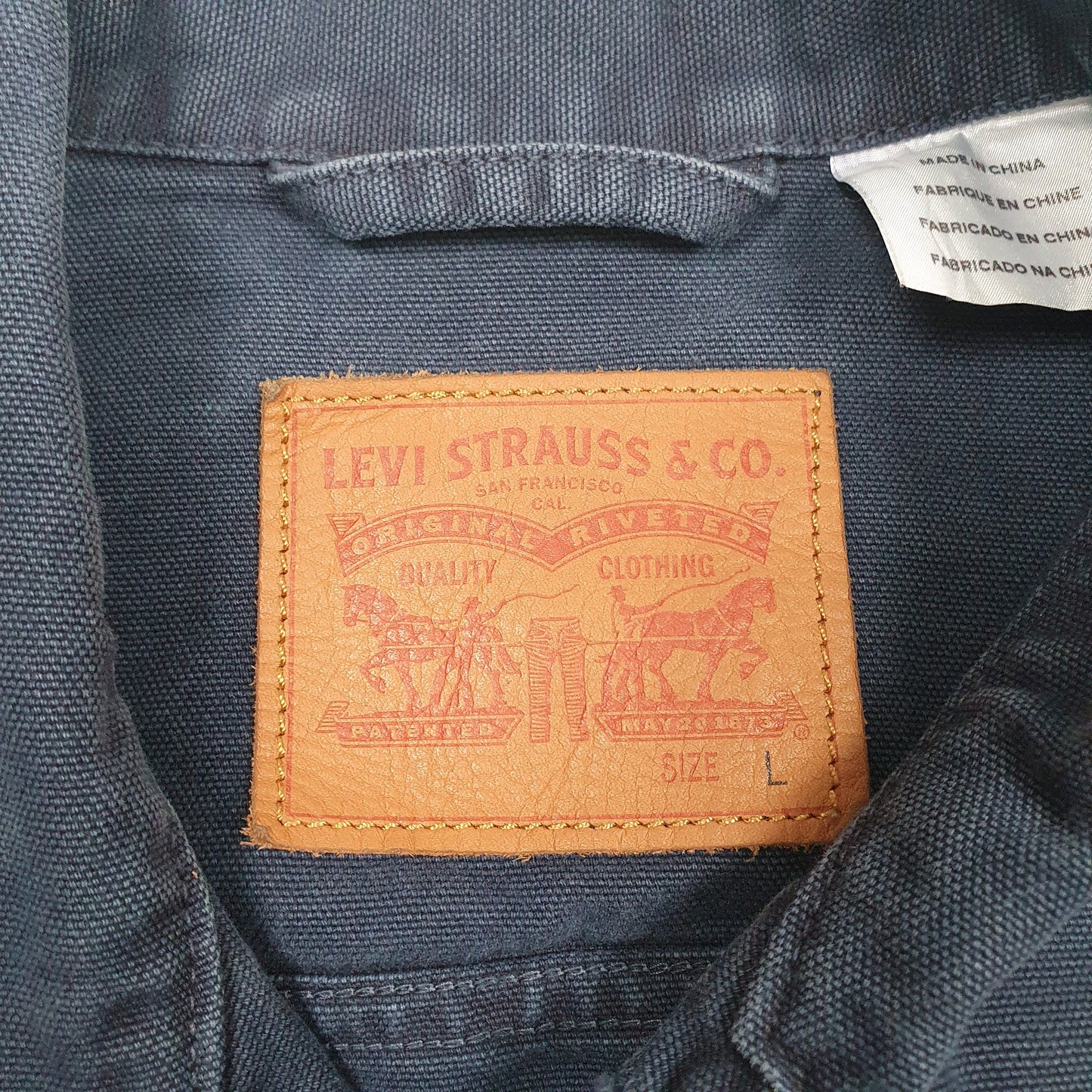 Mens Blue Levis   Coat