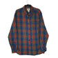 Mens Blue L.L.Bean Scotch Plaid Flannel Long Sleeve Shirt